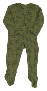 Khaki overal s medvědy Tu