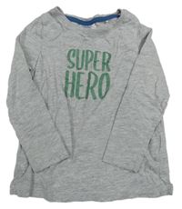 Šedé melírované triko s nápisem L&D