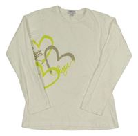 Smetanové triko se srdíčky