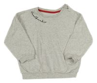 Svetlosivá melírovaná mikina s nápisom Matalan