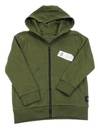 Nové - Khaki propínací mikina s kapucí F&F
