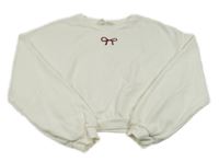 Smotanová crop mikina s mašlou H&M