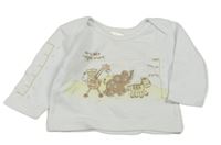 Bílé triko se zvířaty Tiny Ted