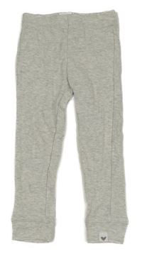 Svetlosivé melírované rebrované ľahké tepláky Pocopiano