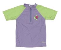 Lila-zelenkavé UV tričko s korytnačkou