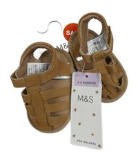 Nové - Hnědé capáčky/sandálky M&S vel. 17