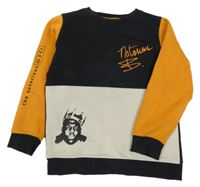 Čierno-sivo-medová mikina s nápisom a rapperem - The Notorious Big River Island