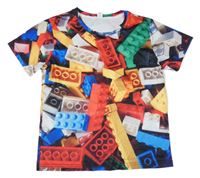 Farebné tričko s Lego kostkami