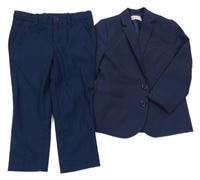 2set - Tmavomodré slavnostní sako + chino kalhoty H&M