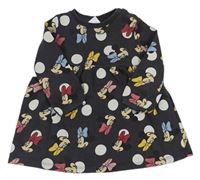 Tmavošedo-farebné bodkovaná é teplákové šaty s Minnie Disney