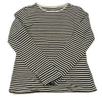 Čierno-biele pruhované tričko H&M