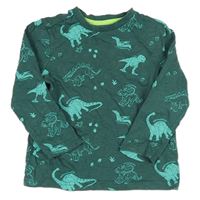 Tmavozelené triko s dinosaury F&F