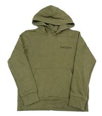Khaki mikina s logom a kapucňou Jack & Jones