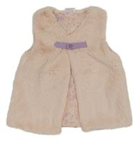 Svetloružová kožušinová podšitá vesta Pep&Co