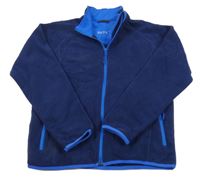 Tmavomodrá fleecová prepínaci mikina