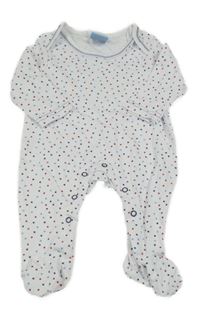 Bílý vzorovaný overal 