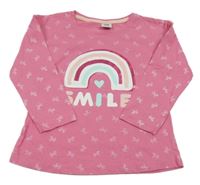 Růžové vzorované triko s jednorožci Kiki&Koko