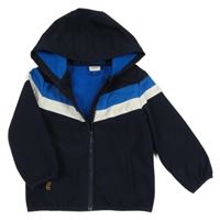 Tmavomodrá sofhshellová bunda s pruhy a kapucí S. Oliver