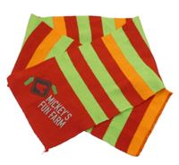 Růžovo-zeleno-oranžová pruhovaná šéla