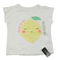 Nové - biele tričko s citronem dunnes