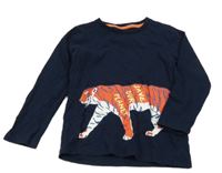 Tmavomodré tričko s tigrom M&S