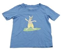 Modré tričko s klokanom tchibo