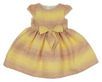 Žluto-měděné vzorované šaty St. Bernard