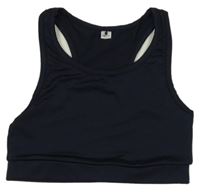 Tmavomodrý športový crop top
