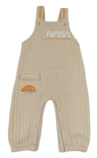 Smetanové žebrované laclové tepláky s nápisem - Nasa Primark