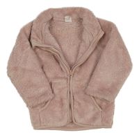 Svetloružová chlpatá prepínaci mikina H&M