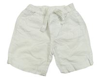 Biele plátenné kraťasy Mothercare