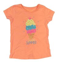 Oranžové tričko so zmrzlinou Primark