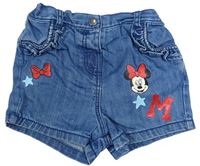 Modré riflové kraťasy s Minnie George