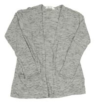 Sivý melírovaný trblietavý svetrový cardigan H&M