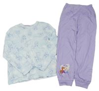 Světlemodro-lila pyžama s Annnou a Elsou Primark