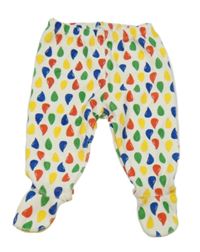 Bílo-barevné sametové polodupky s kapkami Chicco