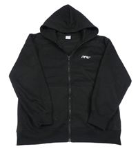 Černá propínací mikina s nápisem a kapucí Chapter young