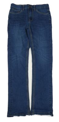 Tmavomodré skinny rifle 