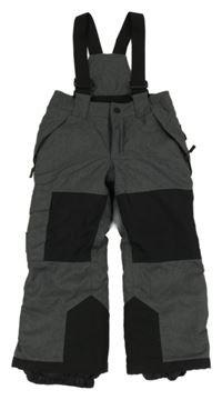 Tmavošedo-černé šusťákové laclové oteplovačky C&A