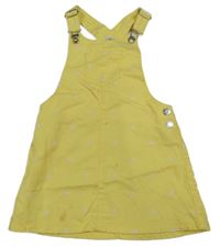 Žlto-biele bodkovaná é rifľové na traké šaty F&F