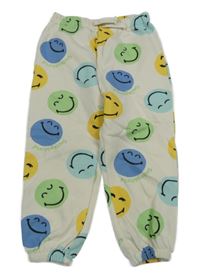 Smetanovo-barevné tepláky se smajlíky H&M