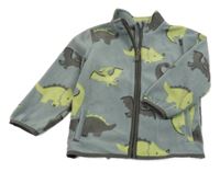 Sivá fleecová prepínaci mikina s diny George