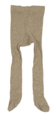 Béžové rebrované pančuchy H&M