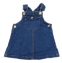 Tmavomodré na traké rifľové šaty