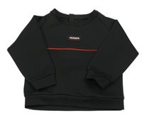 Čierno-červená mikina s pruhom a logom McKenzie