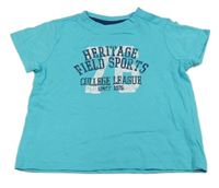 Svetlomodré tričko s nápismi Impidimpi