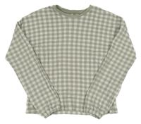 Sivo-biele kockované crop tričko George