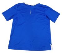 Tmavomodro-biele športové tričko Kipsta