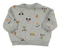 Sivá mikina s Mickeym a kamarády H&M