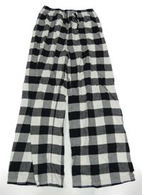 Bielo-čierne kockované pyžamové nohavice H&M